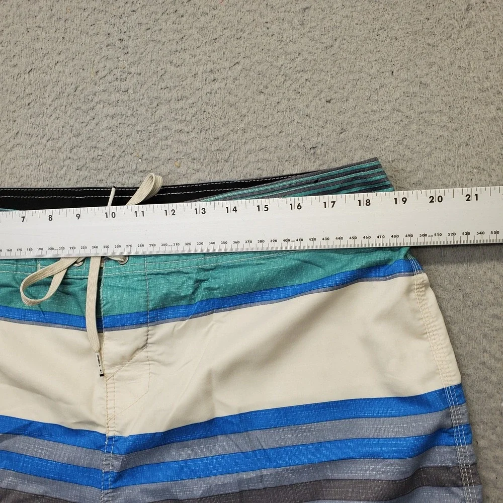 O'Neill Swimwear Shorts Mens 36 Multicolor Striped Surf Drawstring Water Polo